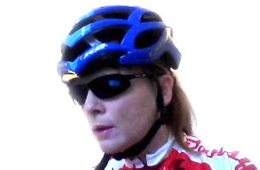 Belinda Williams in her new helmet.